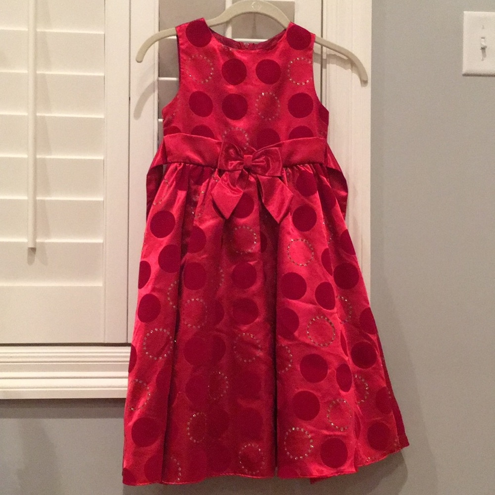 Girls Red Size 6X Sleeveless Dress